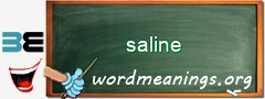 WordMeaning blackboard for saline